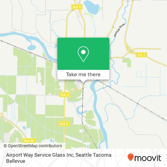 Airport Way Service Glass Inc map