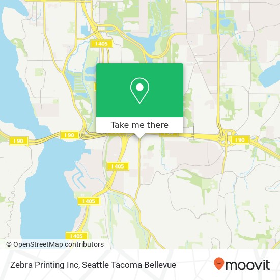 Zebra Printing Inc map