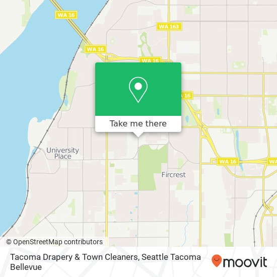 Tacoma Drapery & Town Cleaners map