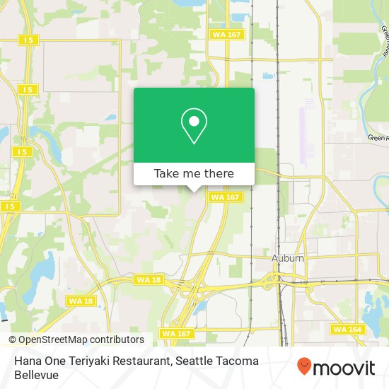 Mapa de Hana One Teriyaki Restaurant