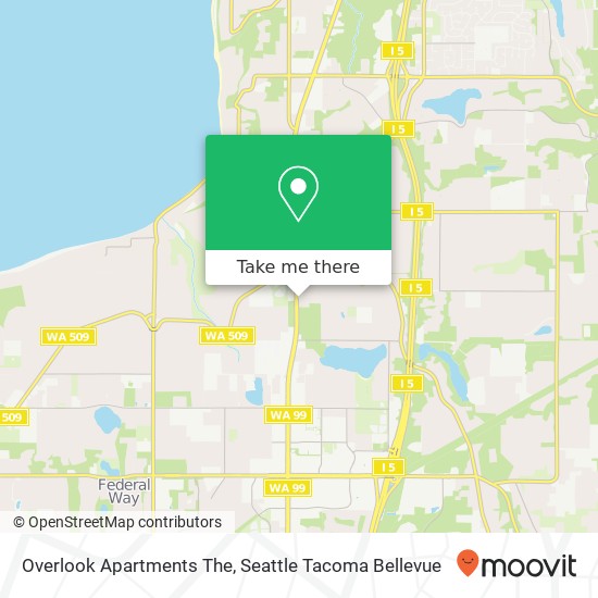 Mapa de Overlook Apartments The