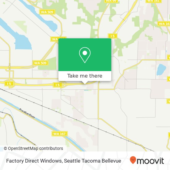 Factory Direct Windows map