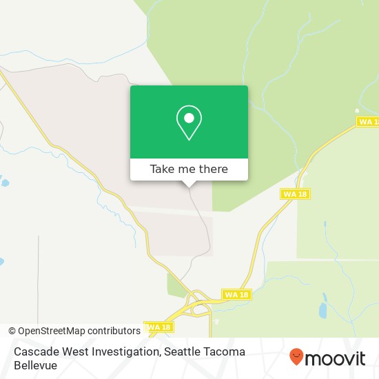 Cascade West Investigation map
