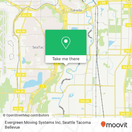 Mapa de Evergreen Moving Systems Inc