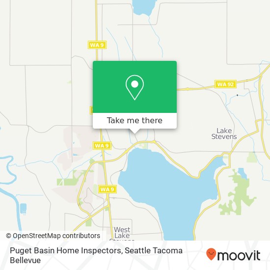 Puget Basin Home Inspectors map