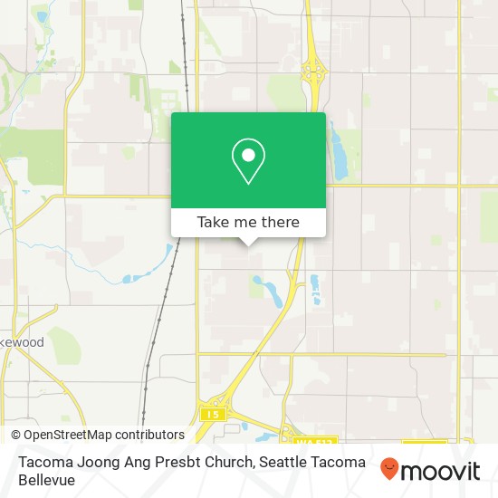 Tacoma Joong Ang Presbt Church map