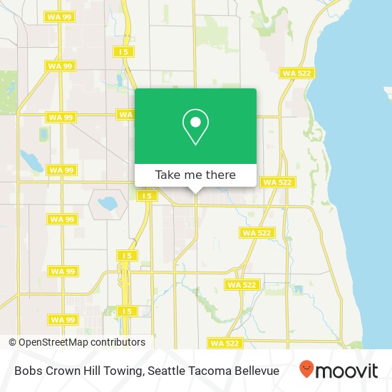 Bobs Crown Hill Towing map