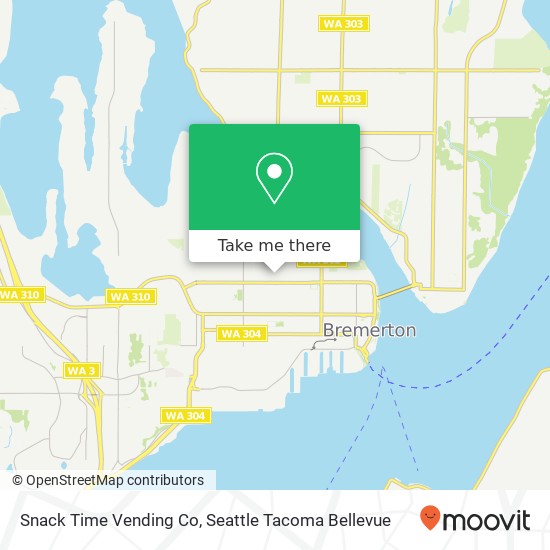 Snack Time Vending Co map