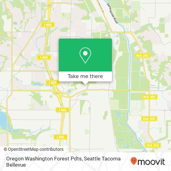 Mapa de Oregon Washington Forest Pdts