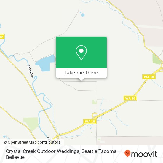 Mapa de Crystal Creek Outdoor Weddings