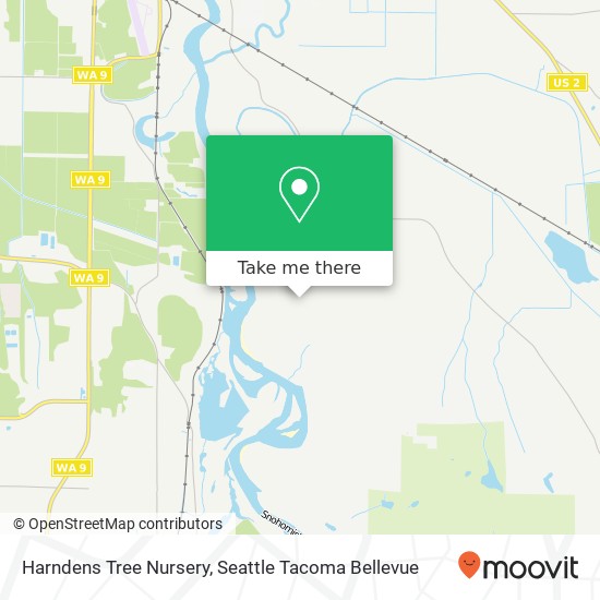 Harndens Tree Nursery map