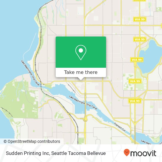 Sudden Printing Inc map