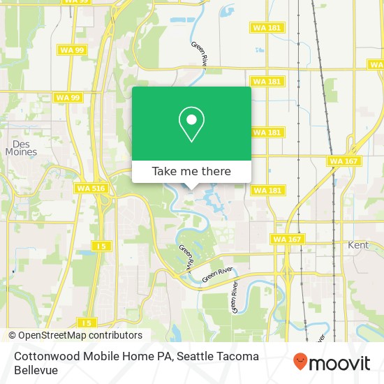 Mapa de Cottonwood Mobile Home PA