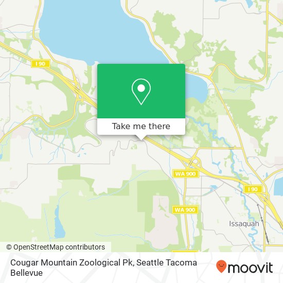 Mapa de Cougar Mountain Zoological Pk