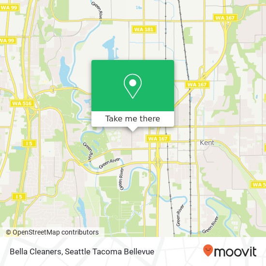 Bella Cleaners map