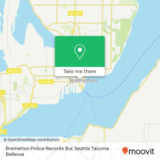 Bremerton Police-Records Bur map