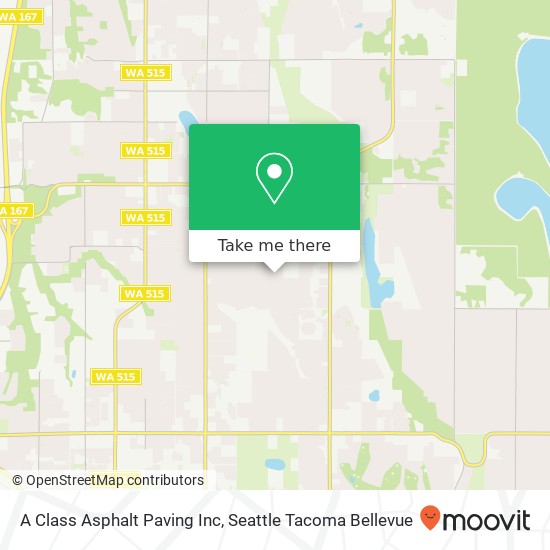 A Class Asphalt Paving Inc map