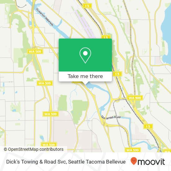 Dick's Towing & Road Svc map