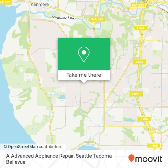 A-Advanced Appliance Repair map