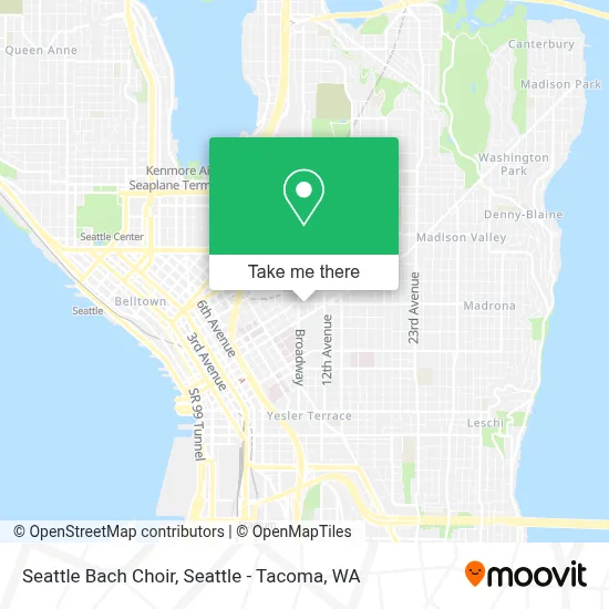 Seattle Bach Choir map