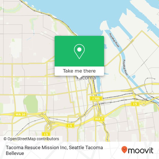 Mapa de Tacoma Resuce Mission Inc