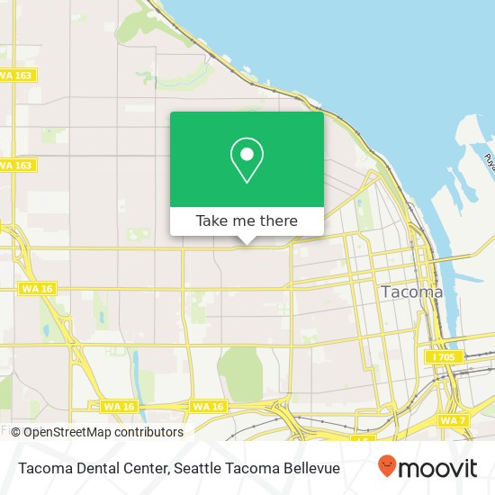 Mapa de Tacoma Dental Center