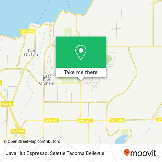 Mapa de Java Hut Espresso