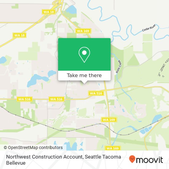 Northwest Construction Account map