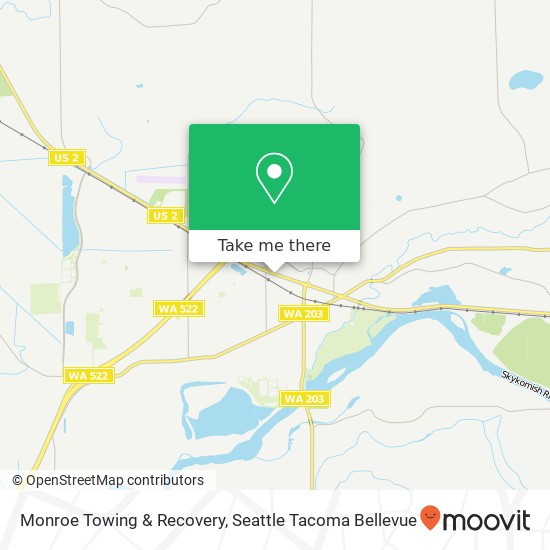 Monroe Towing & Recovery map