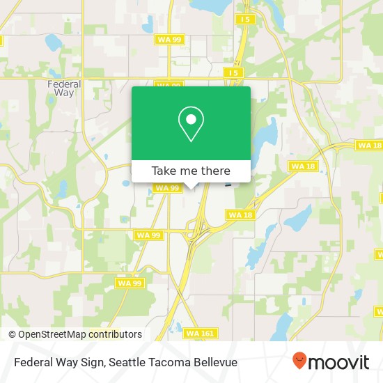 Mapa de Federal Way Sign