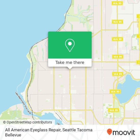 Mapa de All American Eyeglass Repair