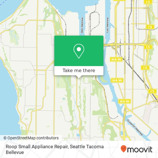 Mapa de Roop Small Appliance Repair