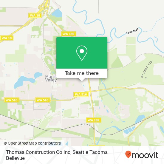 Thomas Construction Co Inc map