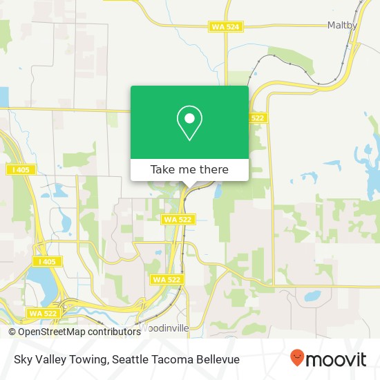 Sky Valley Towing map