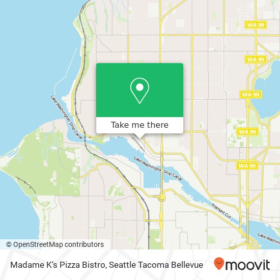 Mapa de Madame K's Pizza Bistro