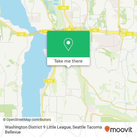 Mapa de Washington District 9 Little League