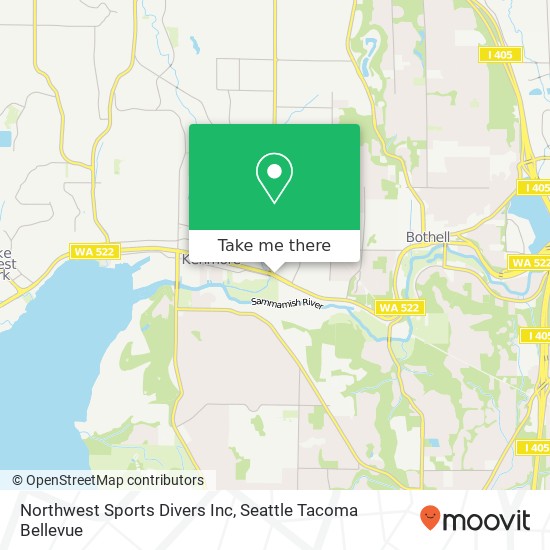 Northwest Sports Divers Inc map