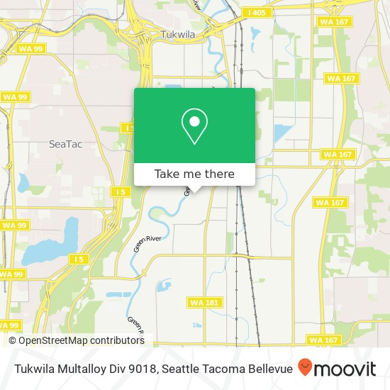 Mapa de Tukwila Multalloy Div 9018