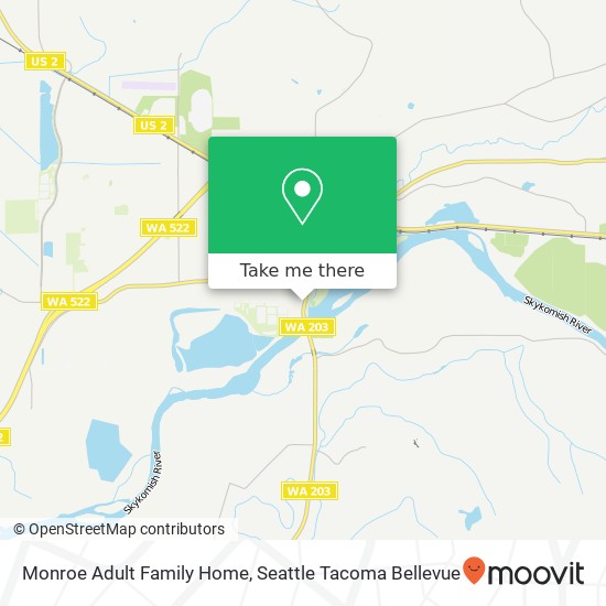 Monroe Adult Family Home map
