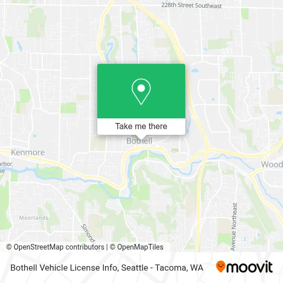 Bothell Vehicle License Info map