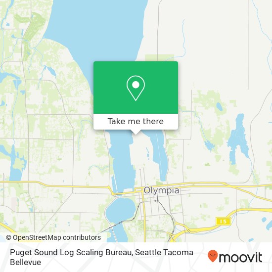 Mapa de Puget Sound Log Scaling Bureau