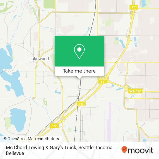 Mc Chord Towing & Gary's Truck map