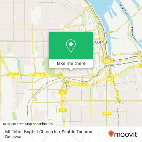 Mapa de Mt Tabor Baptist Church Inc