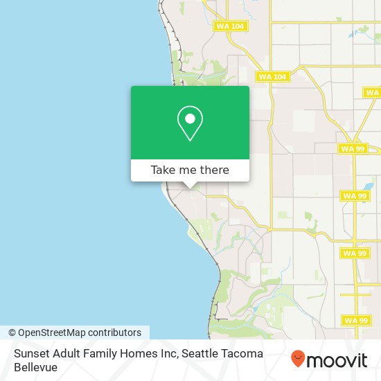 Mapa de Sunset Adult Family Homes Inc