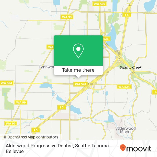 Mapa de Alderwood Progressive Dentist