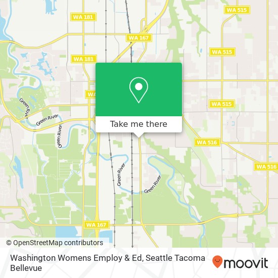 Washington Womens Employ & Ed map