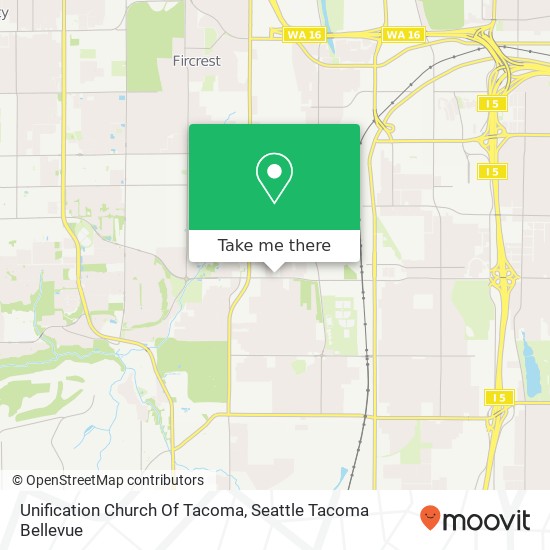 Mapa de Unification Church Of Tacoma