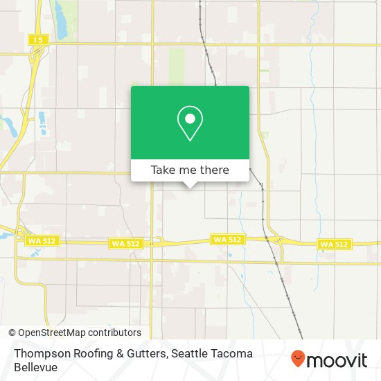 Thompson Roofing & Gutters map