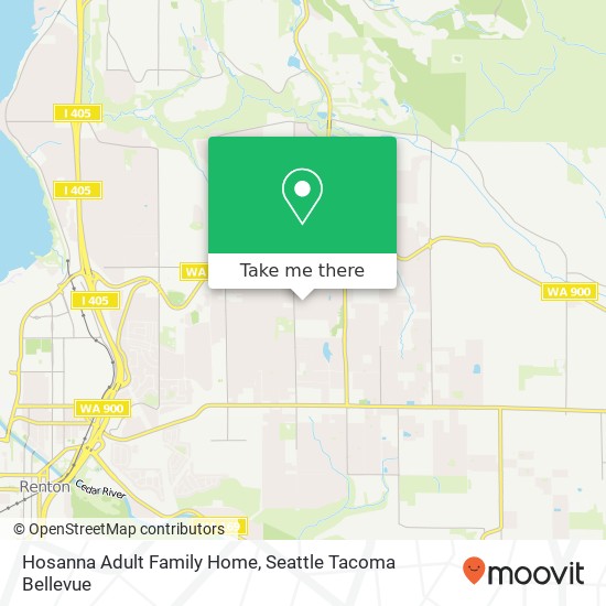 Hosanna Adult Family Home map