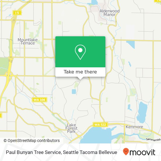 Mapa de Paul Bunyan Tree Service